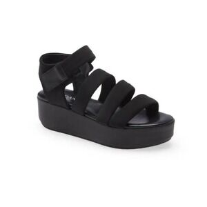 CORDANI  Jillian‎ Strappy Platform Sandal Black Size 38 US 7.5